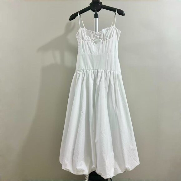 NWOT Farm Rio White Bubble Midi Dress Size M 100% Cotton - Picture 2 of 10